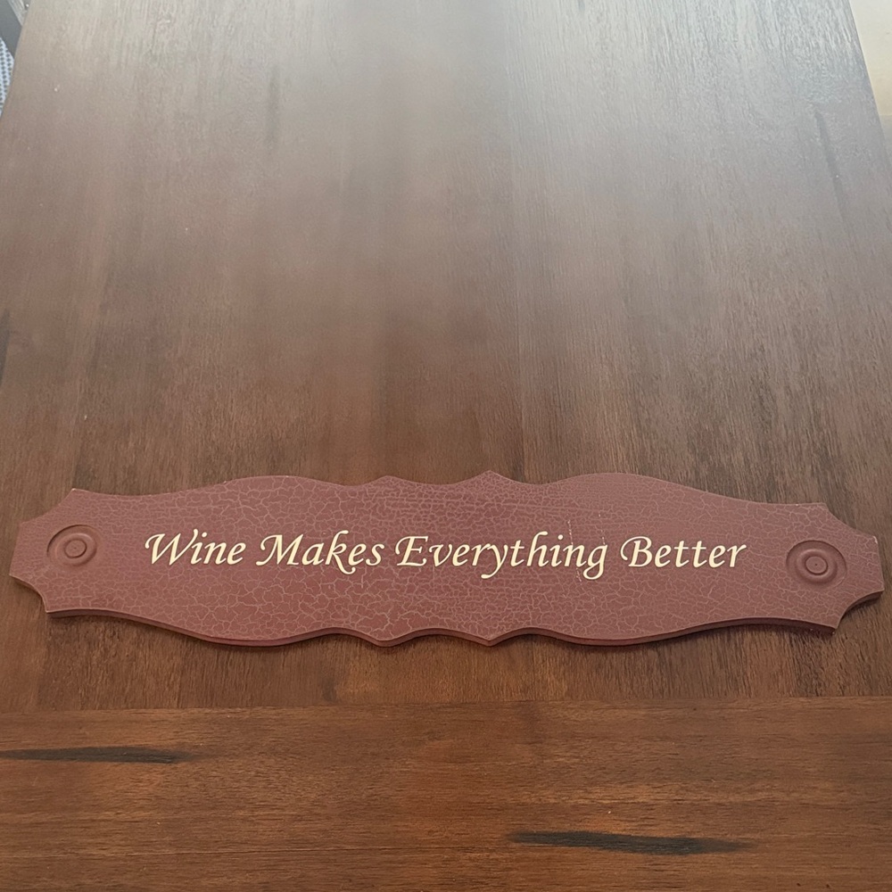 Decorative Wine Quote Sign